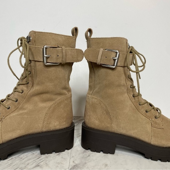 New! Sam Edelman Junip Combat Tan Suede Boot 6 1/2 - Picture 8 of 13